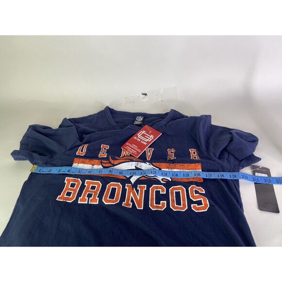 Denver Broncos Ultra Game NFL Blue Orange Tee T-Shirt Top NEW Womens Size S - Picture 5 of 6